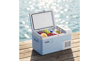 Portable Car Refrigerator 12v Car Fridge with Adapter 24v Compressor Fridge Electric for Travelers, Campers, Road Trips, Camping, Rv