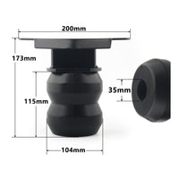 Rear Air Chassis Helper Kit with Spacer Blocks Matte Black Chassis Enhancement Kit Bolt-on Helper Spring Spacer Direct Fit for Towing Enthusiasts