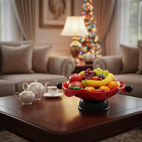 Pedestal Fruit Bowl Elegant Design High Foot Snack Plate Large Capacity