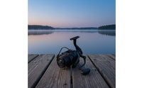 Matte Black Rotating Fishing Reel Powerful Rotating Reel High-Capacity Tackle Ultra Smooth for Anglers, Coastal Fishing Casting