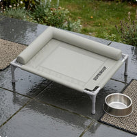 Raised Mesh Dog Cot Padded Pet Furniture Rectangular Frame