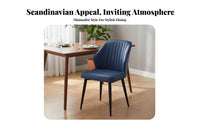 Upholstered Wooden Armchair Modern Design Upholstered Side Chair with Ribbed