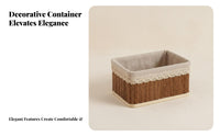 Rectangular Woven Basket adaptable Household Storage Space-Saving