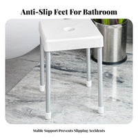 Square Top Bath Stool Non-Slip Shower Chair Strong Load-Bearing for Bathtub