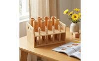 Rhythm Percussion Instrument Exploratory Wooden Percussion Set with Rack Complete for Teachers, Music Room