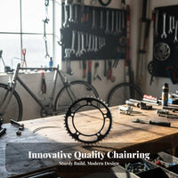 46T Single Chainring CNC Machined Aluminum Alloy Chainring Lightweight Single Speed Crankset for Biking Enthusiasts, Trail Riding, City Commuting