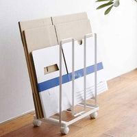 Metal Carton Organizer Trolley With Wheels Rolling Cart Heavy Duty for Warehouse