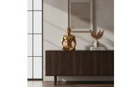 Seated Buddha Statue Sculpted Meditating Buddha Statue Polyresin for Tabletop