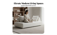 Movable Backrest Armless Sofa Module Minimalist visual appeal Configurable segment Seating Space-Saving configurable Couch Deep Seat Comfort for Apartment Dwellers, Interior Designers, Hotel Managers, Lounge Area, book alcove alcove