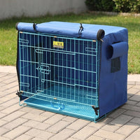 Dog Cage Cover, Waterproof Material Cat Cage Cover, Windproof Crate Cover for Wire, Indoor Outdoor Cage Cover with Roll-Up Front Door