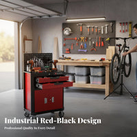 Multi-Function Mobile Tool Cabinet Heavy-Duty Mechanic Tool Cart Easy Mobility Workshop Equipment High-Capacity for Technicians, DIY Enthusiasts, Homeowners, Auto Repair Shop, Factory, Warehouse, Basement