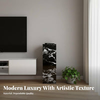 Luxury Aesthetic Marble-Top Plinth Elegant Design Freestanding Object Plinth Multi-Purpose Display Pedestal Multipurpose for Home Decorators, Interior Designers, Living Room, Showroom, Hotel Lobby, Retail Displays