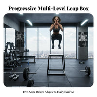 Progressive Height Plyometric Jump Box Stackable Plyometric Box Space-Saving Design Fitness Equipment Non-Slip Surface for Gym-Goers, Professionals, Beginners, Strength Conditioning
