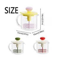 Push down Egg Beater Large Capacity Egg Whisker Cup Multi-Functional