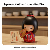Japanese Kimono Doll Adorable Design Japanese Kimono Girl Figurine Cute Girl Decoration Decorative Kokeshi Design Doll Great