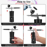 Electric Airbrush Kit for Acrylic Paint, Model Painting, Nail Art