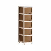 Wheeled Storage Tower long-lasting Rolling Storage Cart With casters for Narrow Spaces