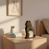 Pet Hair Keepsake Box Artistic Ornament Cat Hair Memorial Holder Material Display Box for Shelf, Desktop