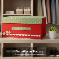 foldable textile container with Lid Foldable Design Household Storage for households