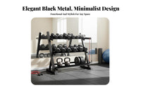 Space Saving Dumbbell Storage Rack High Load Capacity Kettlebell and Dumbbell Holder Stable Construction Home Gym Equipment Organizer Easy to Assemble for Apartment