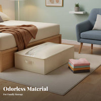 Under-Bed Storage Box Flat shape Foldable Underbed Bag fastenered Closure