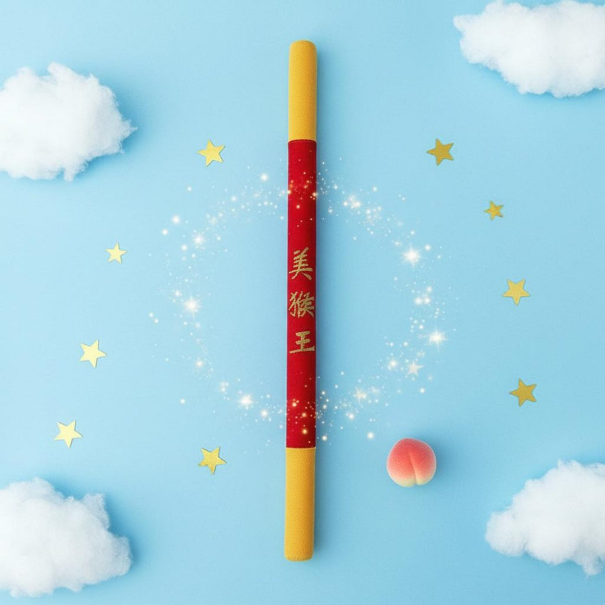 Soft and Safe ape protagonist's Golden Cudgel fabled Theme Toy rod Lightweight Cosplay item Extendable Design for Preschoolers, Mythology Fans, School Performances, Imaginative Play, Holiday Gift, Home Decor