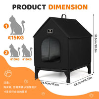 户外猫窝防水猫房子带加热垫厂家直销加热猫窝防水跨境宠物用品