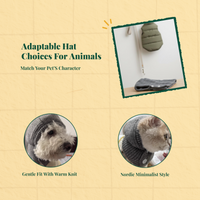 Pet Hat, Knitted Dog Sweater, Cat Hat for Chilly Days