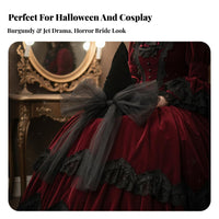 Lolita Fashion Compact Top Hat with Veil Darkly Romantic Design Veiled Compact Top Hat Floral Bloom Embellishment Costume Headwear Lace Details for Cosplayers, Brides, Cosplay Events, Photoshoots, Photo Shoots, Themed Parties
