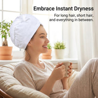 Drying Towel Wrap for Women, Super Absorbent Microfiber Turban Cap, Lightweight Post Bath Jacquard Weave