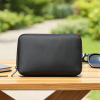 Water-Resistant Tech Accessory Pouch Slim Cable Organizer Pouch Compact Electronics Organizer Bag Portable for Travelers, Commuters, Students, Office, Backpack