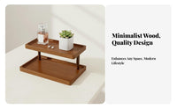 Tiered Wooden Display Rack adaptable Tiered Desktop Stand Natural Aesthetic