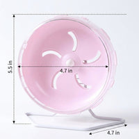 12cm Hamster Wheel and Nocturnal Pet Wheel, Quiet Hamster Exercise Wheel with Stand for Dwarf Hamsters, Sphere-Bearing Smooth Surface