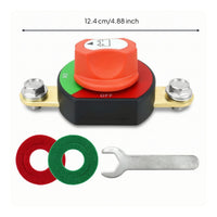 Manual Battery Terminal Disconnect Switch Compact Rotary Battery Switch High Conductivity 12V for Mechanics, Vehicle Storage