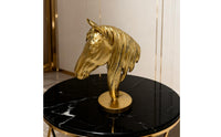 Resin Horse Head Ornament Luxury Accent Creature Figurine for Office, Entryway