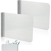 2-Pack Wall-Mounted Sink Splash Guard Metal Side Splash Shield
