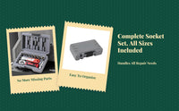 Vanadium steel ratchet socket set