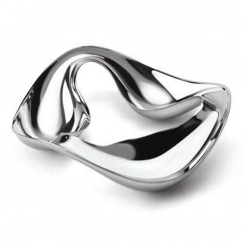 Stainless Steel Snack Tray Rust Resistant 3-Part Fruit Bowl Even Rounded Edges