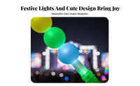 Illuminated Tanghulu Lamp Stick Battery Powered Flashing Concert Cheer Stick Colorful Globe Lamp Stick Replaceable Batteries