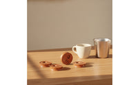 Beverage Stand Base Wooden Espresso Tool Holder Coffee Filter Organizer Station with Natural Grain and Compact Shape Suitable for Home Workplace Cafe