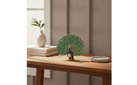 Peacock Trinket Box Jeweled Peacock Figurine with Storage Jewelry Box with Hinge Enameled Statue Enamel for Women, Vanity