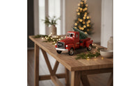 Truck with Tree Ornament Shiny Vintage Truck Ornament with Tree Tabletop