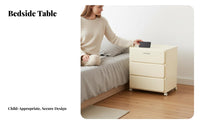 3-Tier Round Cabinet Light Luxury Aesthetic Round Multi-Tier Side Table Modern Design Raised Border Top for Homeowners