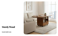 Elevate-Top Coffee Table Multi-Functional Transformable Elevate-Top Table Hidden Compartments Sturdy Construction for Homeowners