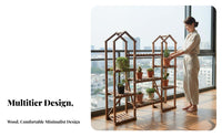 Multi-Level Planter Stand Artistic Design Tree-Shaped Pot Stand Space-Saving Easy Assembly for Gardeners, Office
