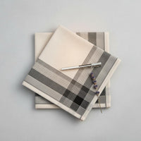 3 Pieces Men's Cotton Handkerchief Soft Plaid Pocket Square Absorbent