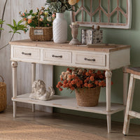 American Retro Solid Wood Console Table for Entryway, Living Room, or Dining Room