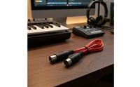 Short 5-Pin MIDI Cable Straight-Through 5-Pin DIN MIDI Cable Compact Low-Clutter for Keyboardists, Musicians, Producers, Synthesizer, Studio, Desktop