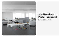 Multi-Functional Pilates Reformer Bed Compact Storage Pilates Reformer Comfortable Padding Effortless Gliding for Private Instructor S, Stretching Practiti Single Rs, Fitness Lovers, Gym, Apartment