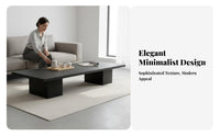 Light Luxury aesthetic two-levellevel Rectangular Table Italian Inspired Household Furniture Modern Design Spacious surface for Homeowners, Families, Interior Designers, Living Room, Lounge, Reception Area, Bedroom